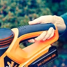 LawnMaster MX 24V Cordless Reciprocating Hedge Trimmer with Rechargeable Battery and Charger, Orange, 52 cm Blade – 4