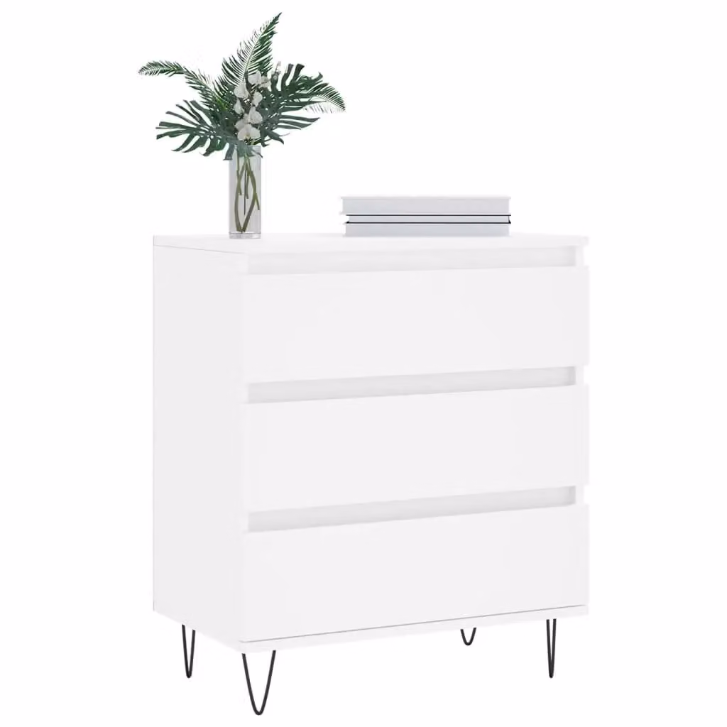 Berkfield Home Modern White Sideboard in Matt Engineered Wood W/D/H: 60 x 35 x 70 cm – 2