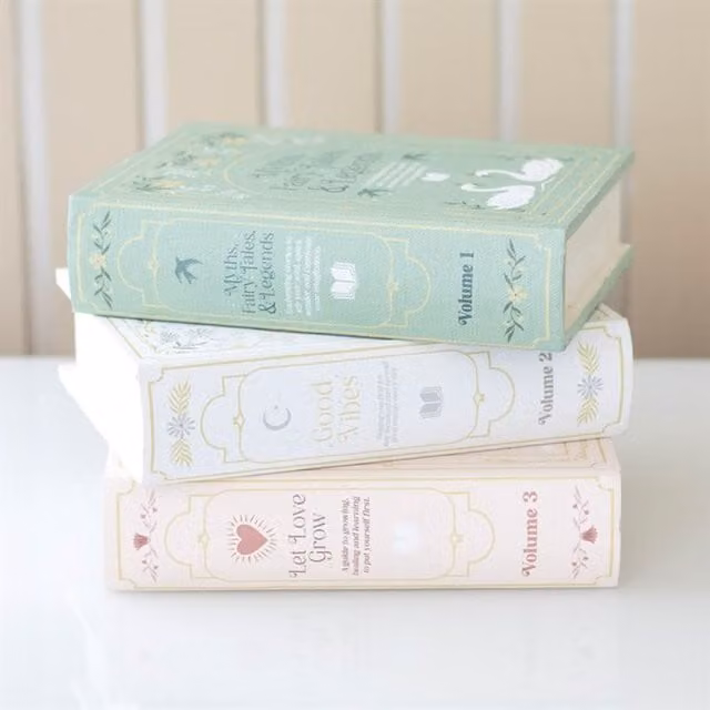 KDMK Green Solid Wood Book Shaped Storage Box with Lid