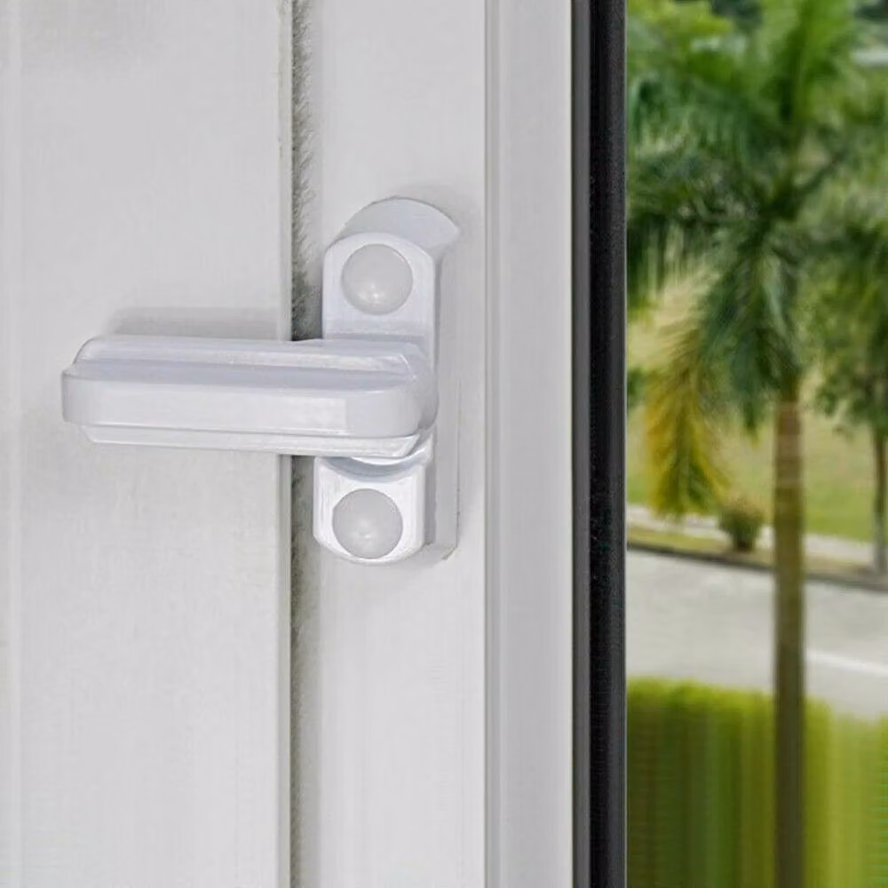 FLAVORA 20 Pack White UPVC Window Safety Locks and Door Sash Jammers – 4