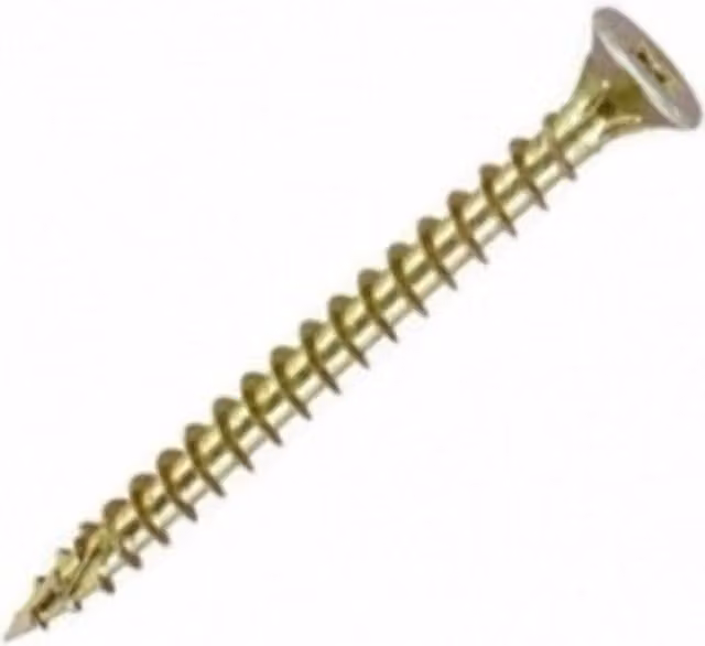 Securpak Pozidriv Countersunk Wood Screws, Gold, Pack of 25