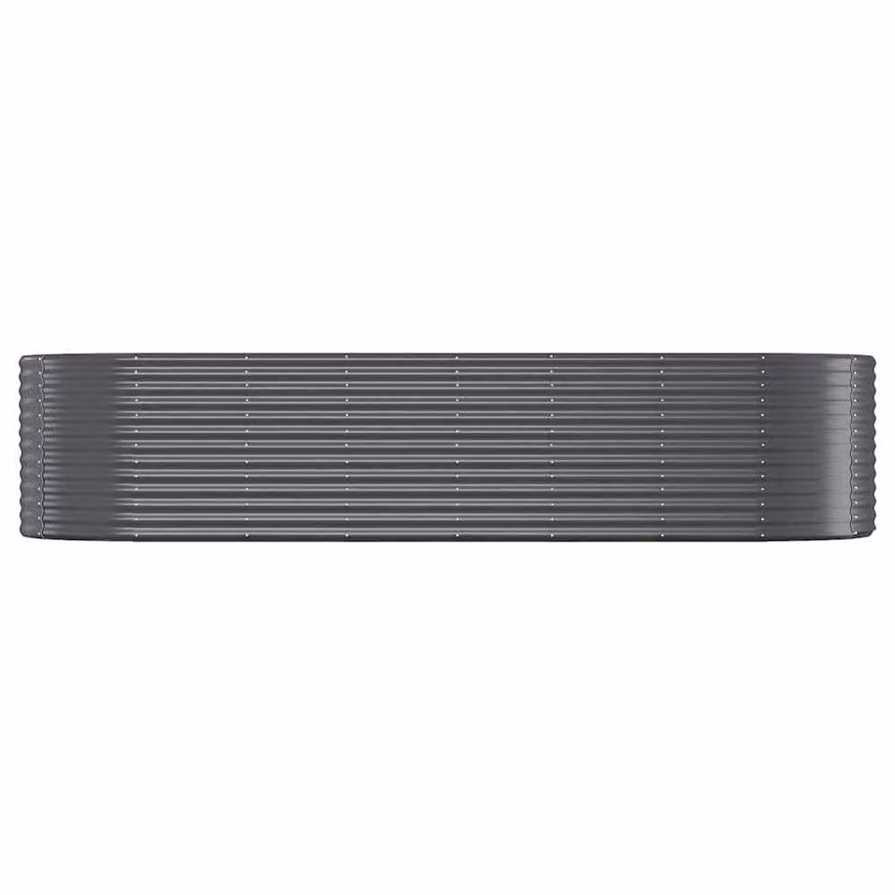 Berkfield Home Garden Powder-coated Steel Raised Bed in Anthracite, W/D/H: 322 x 100 x 68 cm – 3