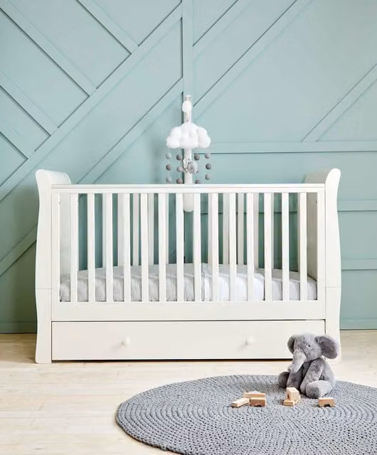 Mamas & Papas Mia Cotbed in Off-White