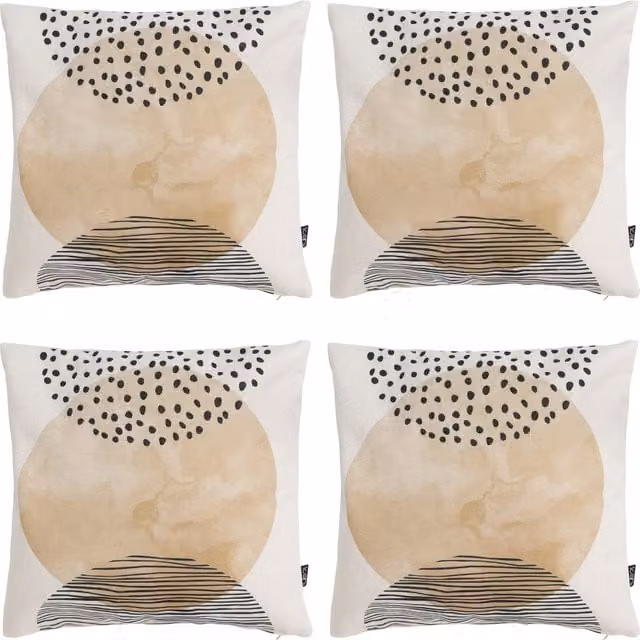 ICON Mono Sunset Kyoto Outdoor Cushion in Beige and Yellow