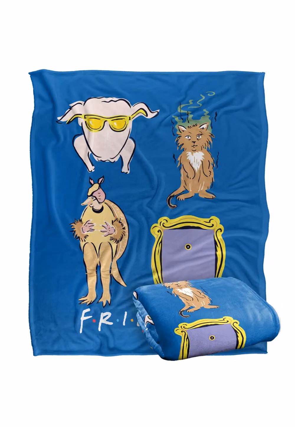 Warner Brothers Friends Symbols Silky Touch Super Soft Throw Blanket in White – 2