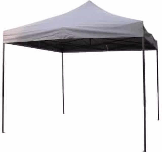 All Seasons Pop Up Gazebo in White and Met Grey with Steel Frame, 3 x 3 m