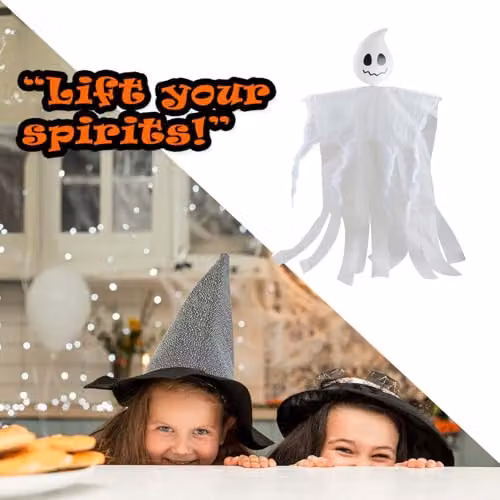 VFM e-Store White Hanging Ghost Halloween Decoration, 60cm – 8