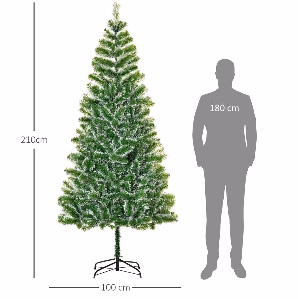 STILVORA Artificial Green Christmas Tree with Metal Stand – 3