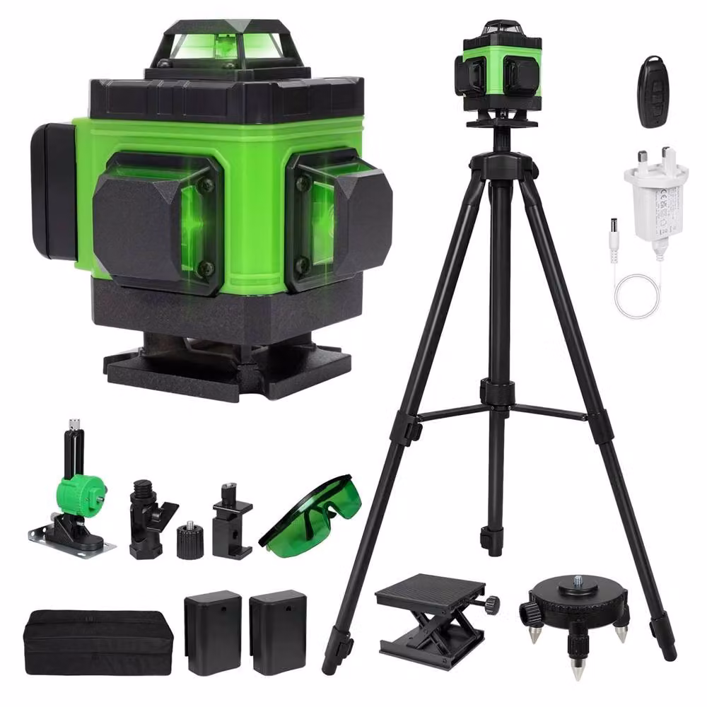 Havendro 16 Line 4D Self Leveling Rotary Laser Level with Green Lines in Black – 6