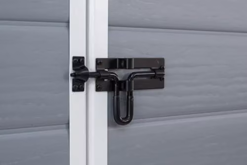 Keter Manor Grey Plastic Outdoor Garden Storage Shed with Double Doors and Window – 4
