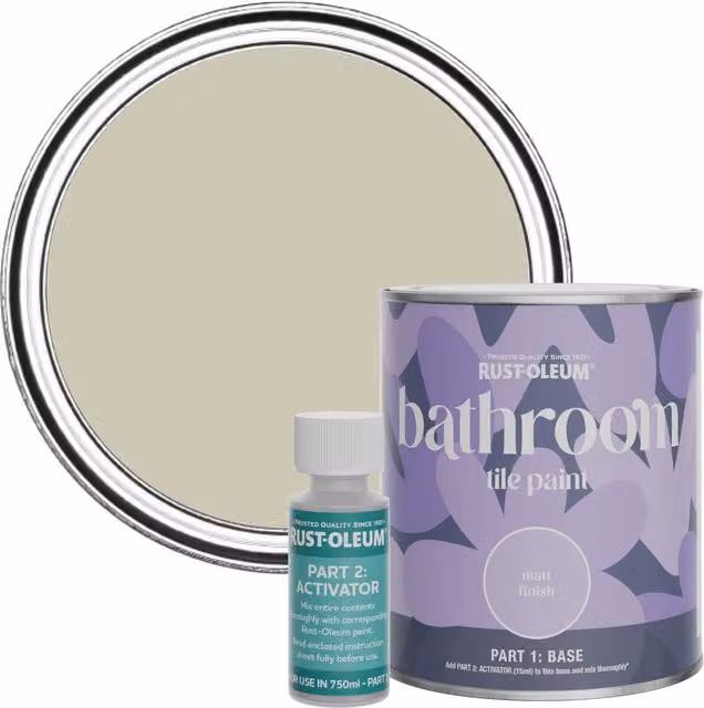 Rust-Oleum Bathroom Tile Paint in Matt Finish, Beige, 0.75 l