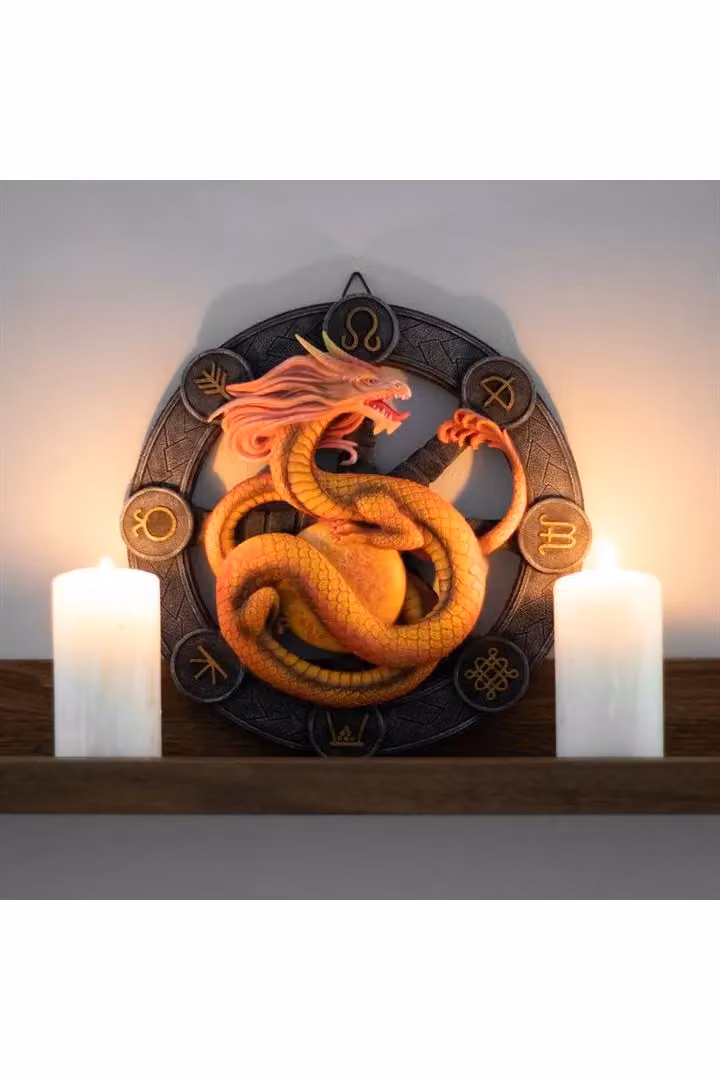 KDMD Litha Dragon Yellow Resin Wall Plaque – 4
