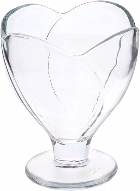 SPETLEK Set of 4 Clear Glass Dessert Bowls for Ice Cream and Fruit