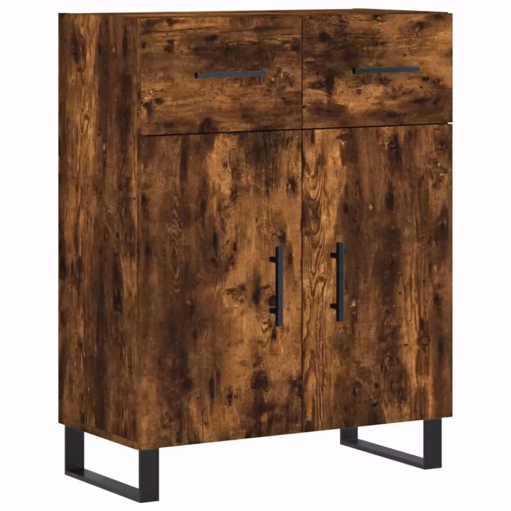 Berkfield Home Modern Smoked Oak Sideboard in Brown, W/D/H: 69.5 x 34 x 90 cm – 2