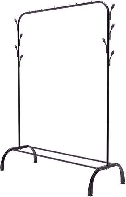 FORGEVIO Heavy Duty Clothes Rail in Black, W/D/H: 110 x 40 x 150 cm