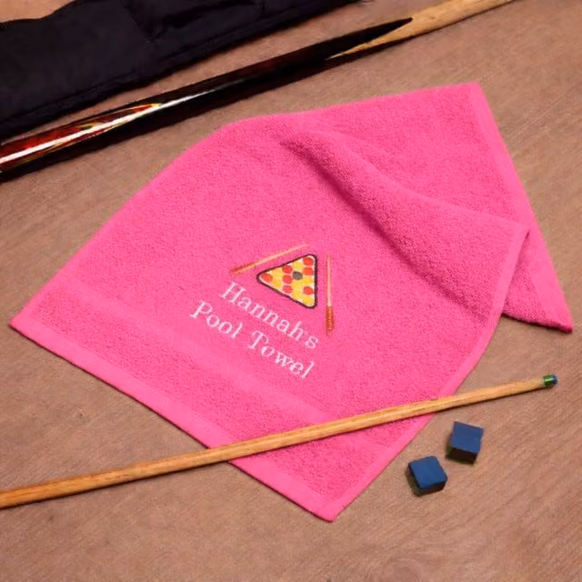 Duncan Stewart Personalised Pool Player Towel in Pink