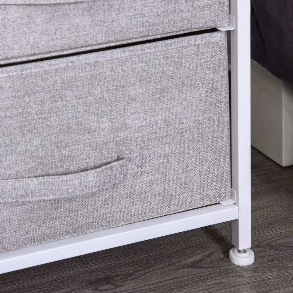 KORVIXA 5 Drawer Linen Basket Storage Unit in Grey – 2