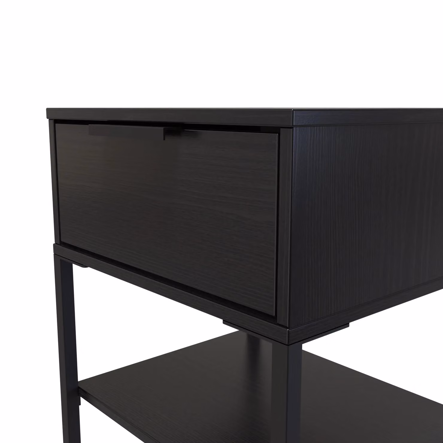 Ready Assembled 2 U Tamworth Double Open Unit in Black – 3