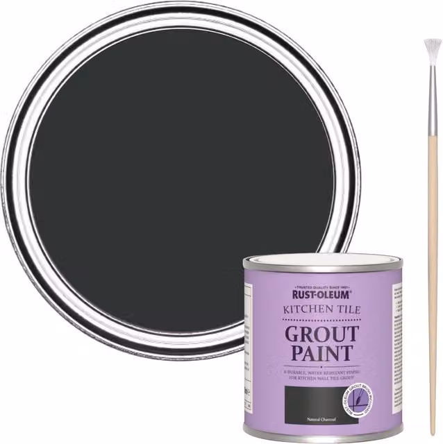 Rust-Oleum Kitchen Grout Paint in Natural Charcoal Black, 250ml