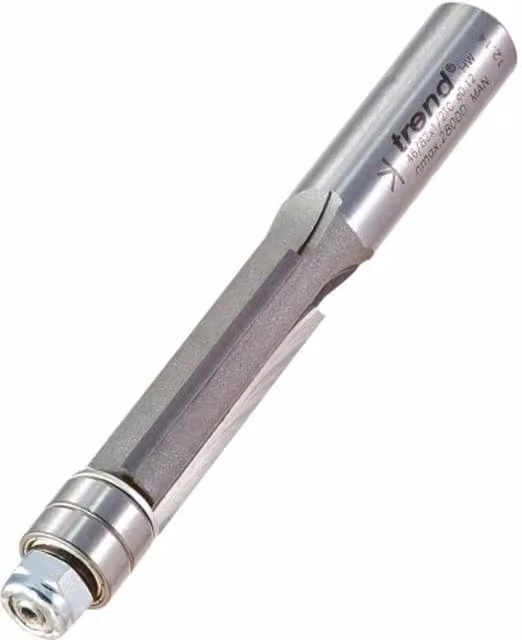 TREND 46/82 X 1/2 Tct 90 Bearing Guided Triple Flute Cutter, Grey, 12.7 x 38.1 mm