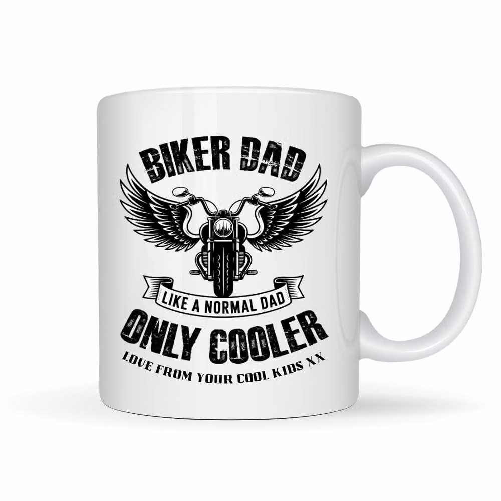 Aye Do Gifts Men's Biker Dad Ceramic Mug in White – 2