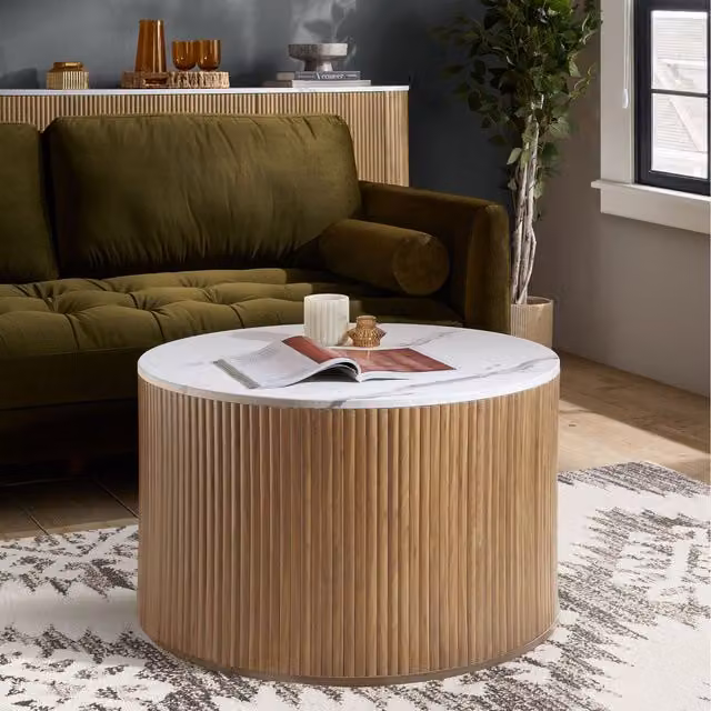 Birlea Kagu Round Coffee Table in Oak