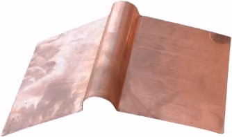Coppa Gutta Copper Roll Top Roof Ridge in Bronze, Length: 2.4 m, Side: 105 mm