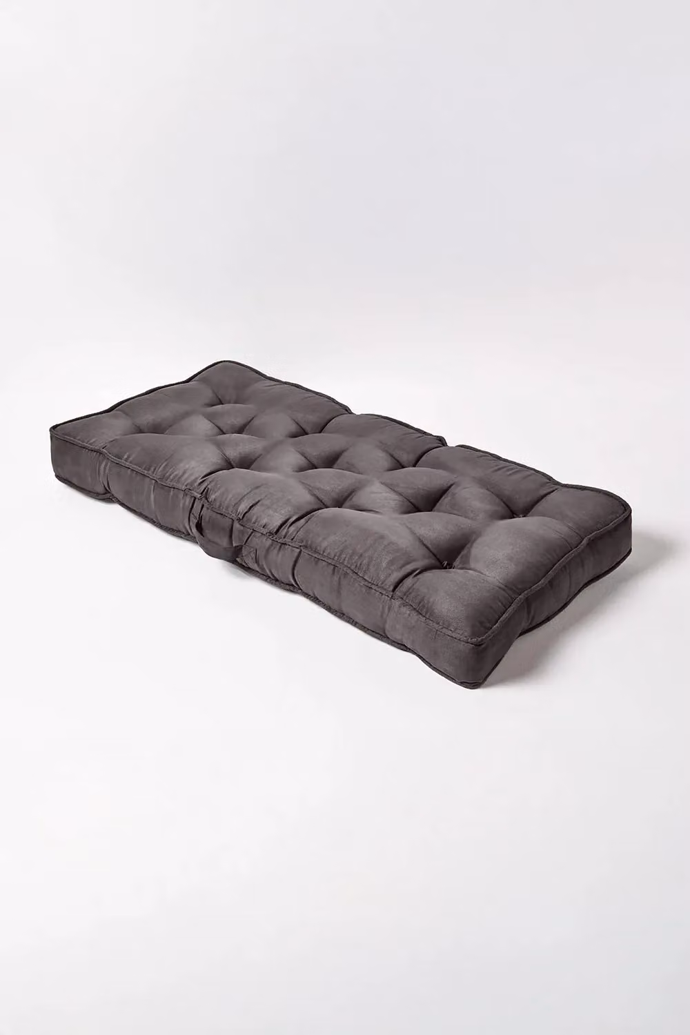 Homescapes Grey Faux Suede Rectangular Booster Seat Cushion – 2