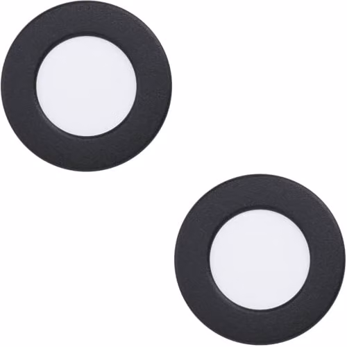 Loops Modern Black LED Ceiling Light Pack of 2, Dimmable, IP44 Rated