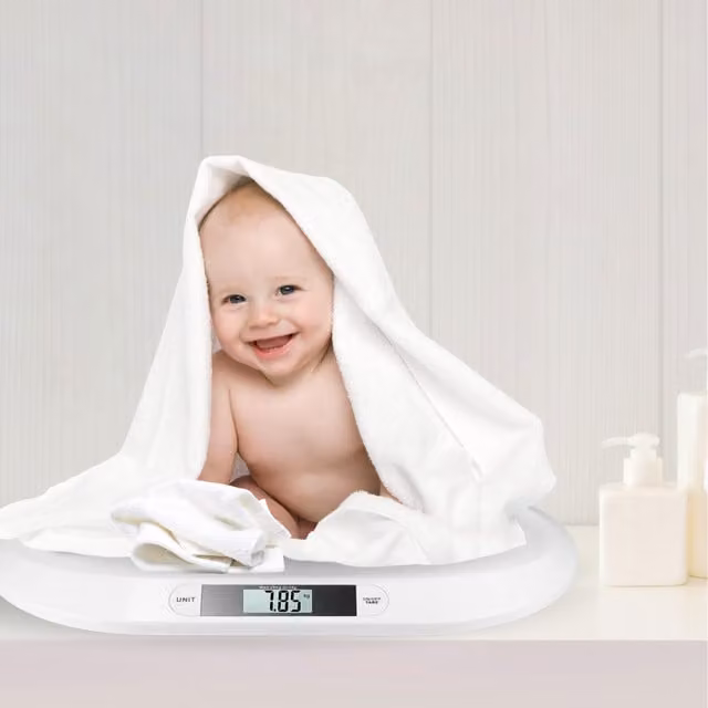 Marco Paul White Electronic Baby Scales with Digital Display and Unit Conversion