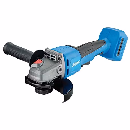 Draper D20 20V Brushless Angle Grinder, Blue, 115/125mm