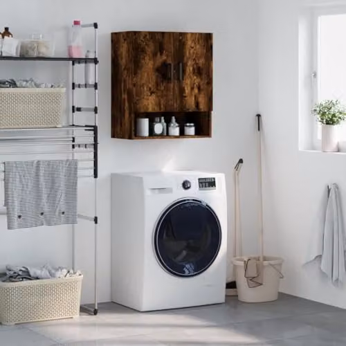 vidaXL Wall Mounted Cabinet in Brown, W/D/H: 60 x 31 x 70 cm – 2
