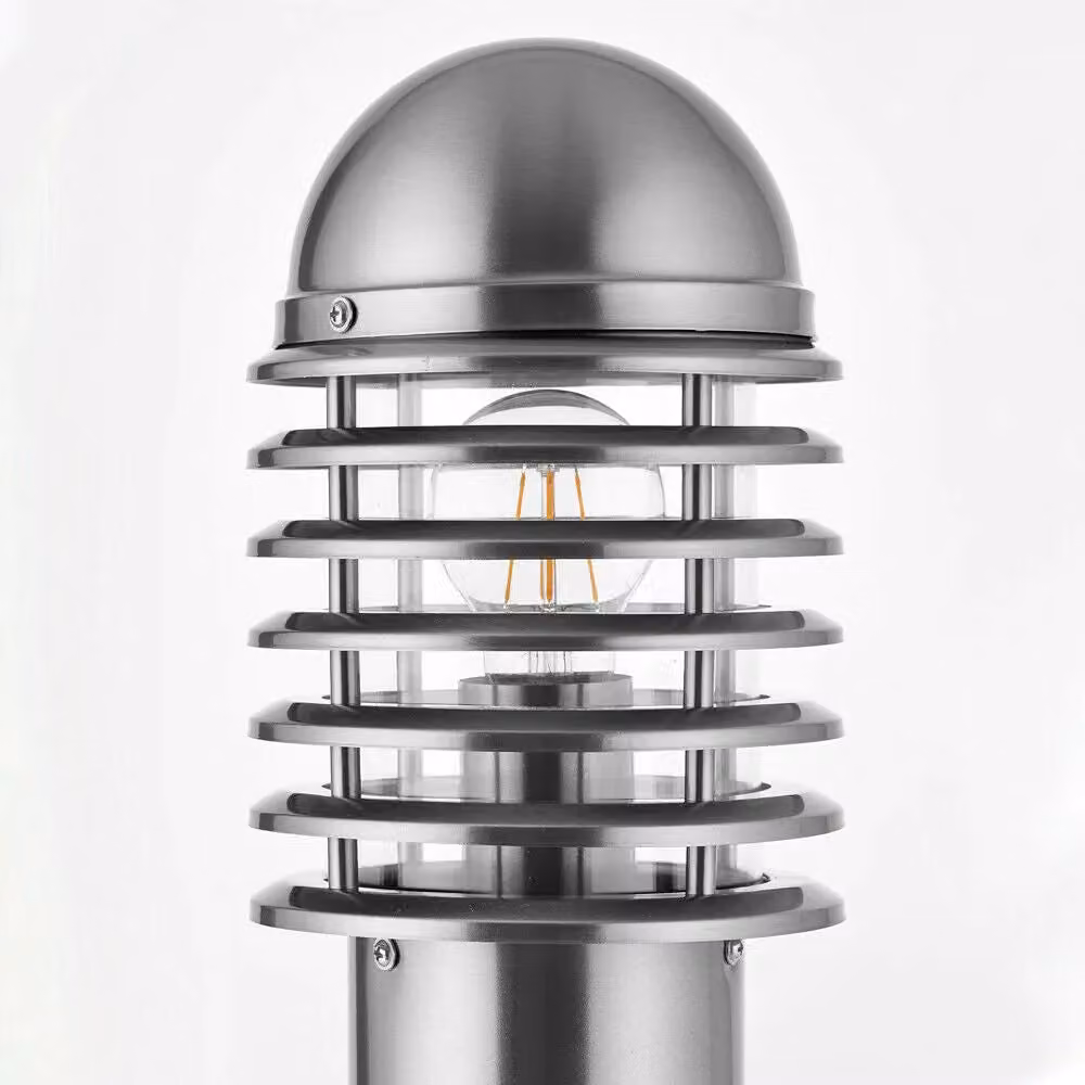 Loops Silver Stainless Steel Outdoor Post Bollard Light, Height: 100 cm – 3