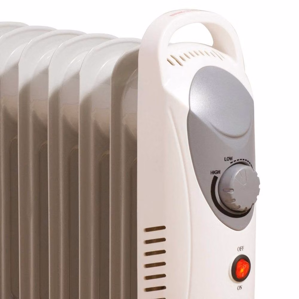 Bravich LTD Fine Elements 800W Mini Oil Filled Radiator in White and Multicolour with Thermostat, Freestanding – 3