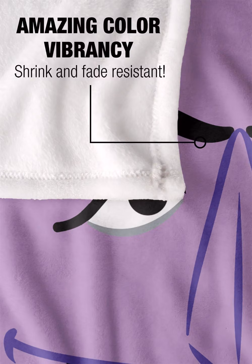 Sesame Street Count Face Silky Touch Super Soft Throw Blanket in White, W: 152 cm, D: 127 cm – 3