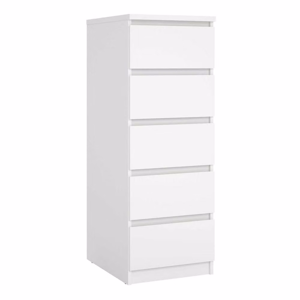 Wyld Haus Budapest Narrow 5 Drawer Chest in White – 2