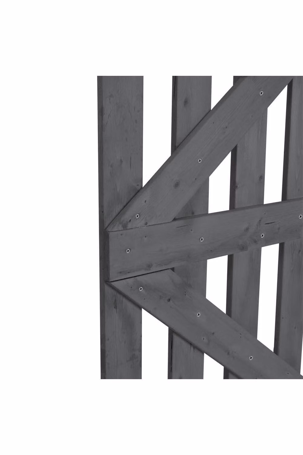 Garden Sanctuary Grey Wood Single Garden Fence Gate with Latch, W: 150 cm, H: 90 cm – 4