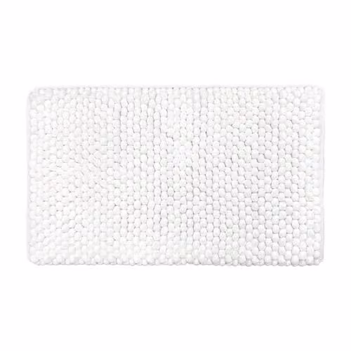 Allure Bath Fashions Luxury Chunky Bobble Bath Mat, White, W: 50 cm, D: 80 cm – 1