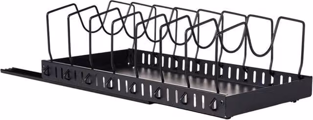 Garden Sanctuary Black Metal Pull-Out Pots and Pans Organiser with 8 Dividers – 1