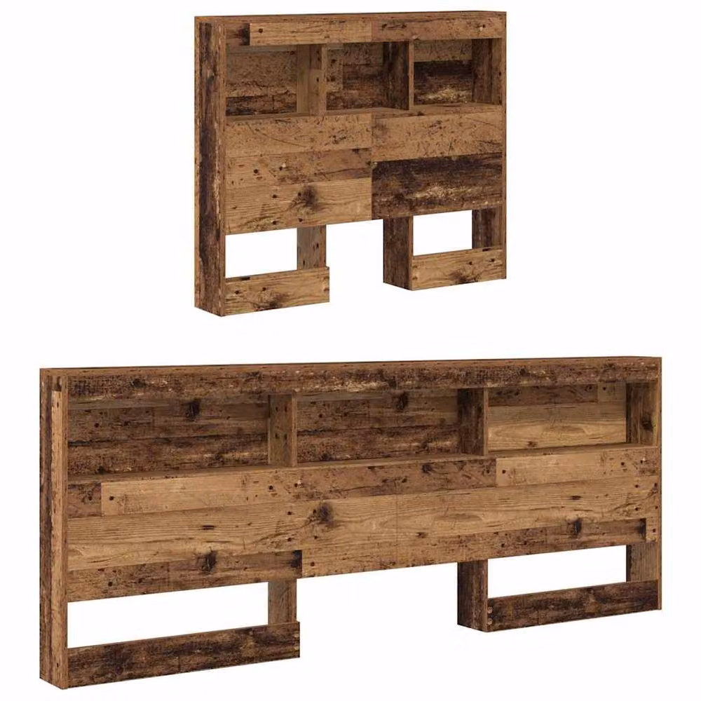 Berkfield Home Storage Headboard with Shelf in Old Wood Brown, Width: 100 cm – 5