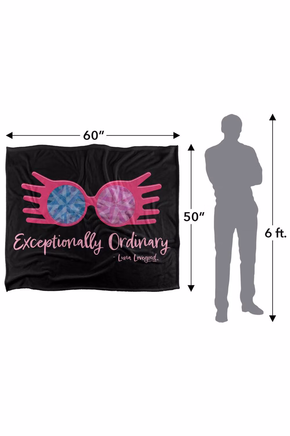 LOGOVISION Harry Potter Luna Lovegood Quote Super Soft Fleece Throw Blanket, Multicolour, W: 127.0 cm, D: 152.4 cm – 8