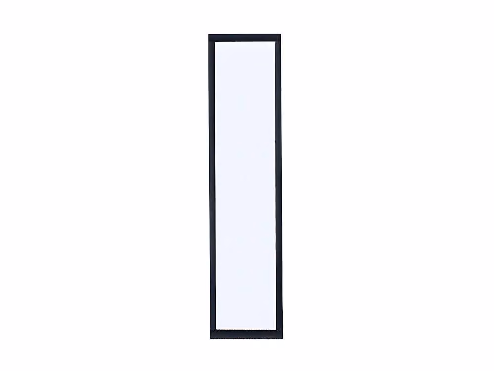 Vente-unique BAYVIEW Powder-Coated Aluminium and Glass Partition, Black, W: 130 cm, D: 30 cm – 2