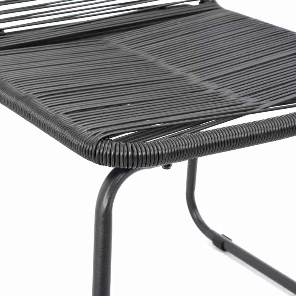 Berkfield Home 5 Piece Modern Garden Dining Set in Black and Brown Polyrattan – 2