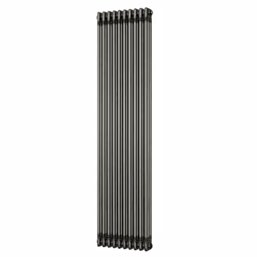 UK Radiators Alpha 3 Column Vertical Traditional Cast-Iron Style Radiator in Raw Metal Silver, H 180 cm x W 46.5 cm – 2