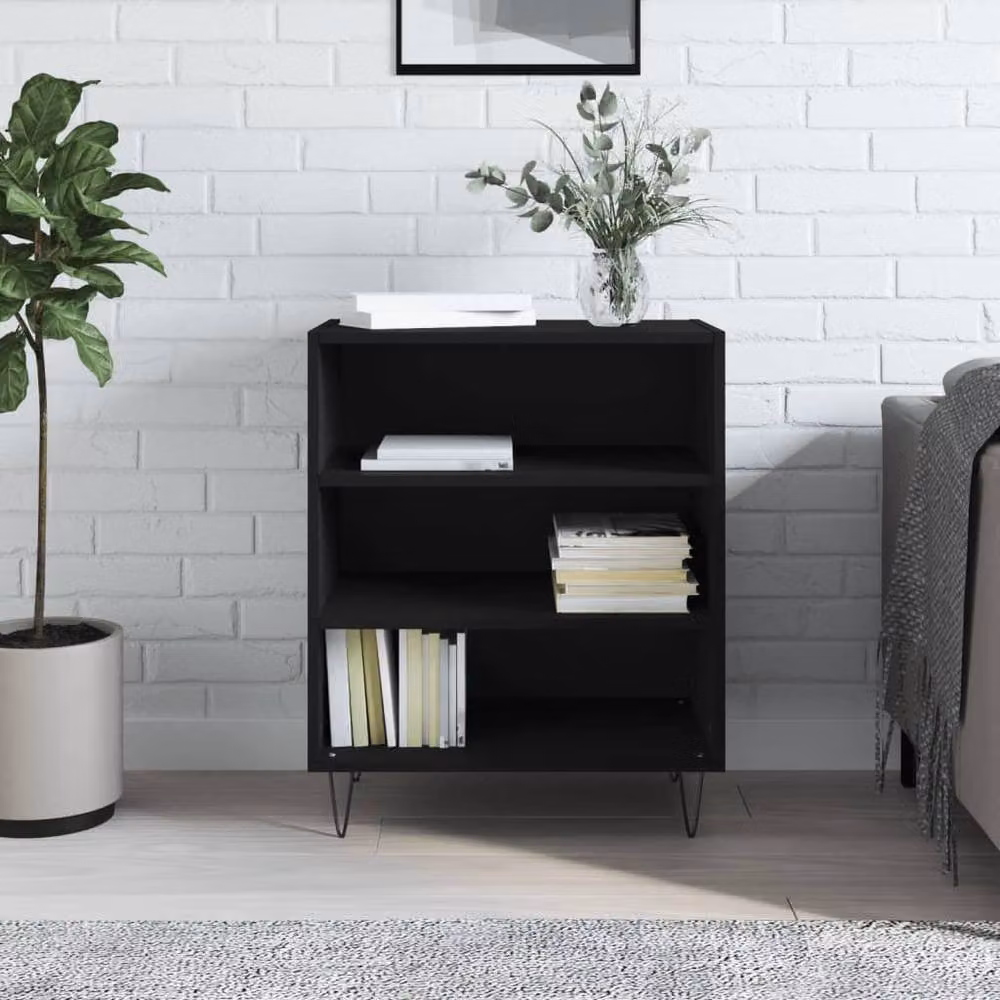 Berkfield Home Black Matt Sideboard, W/D/H: 57 x 35 x 70 cm – 2