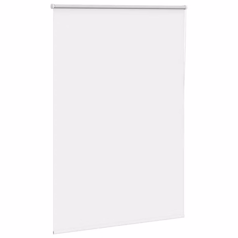 Berkfield Home White Blackout Roller Blind, Thermal Insulating Polyester, W: 100 cm, H: 130 cm