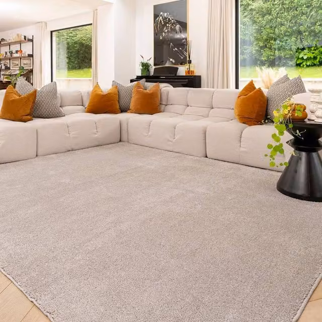 Kukoon Grey Machine Washable Shag Rug, W: 160 cm, D: 230 cm