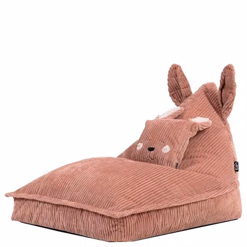 icon Kids Animal Print Bean Bag Lounger and Cushion Bundle in Pink Corduroy – 4