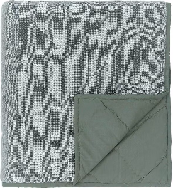 Bedeck of Belfast Elswyth Woven Chevron Throw, Green