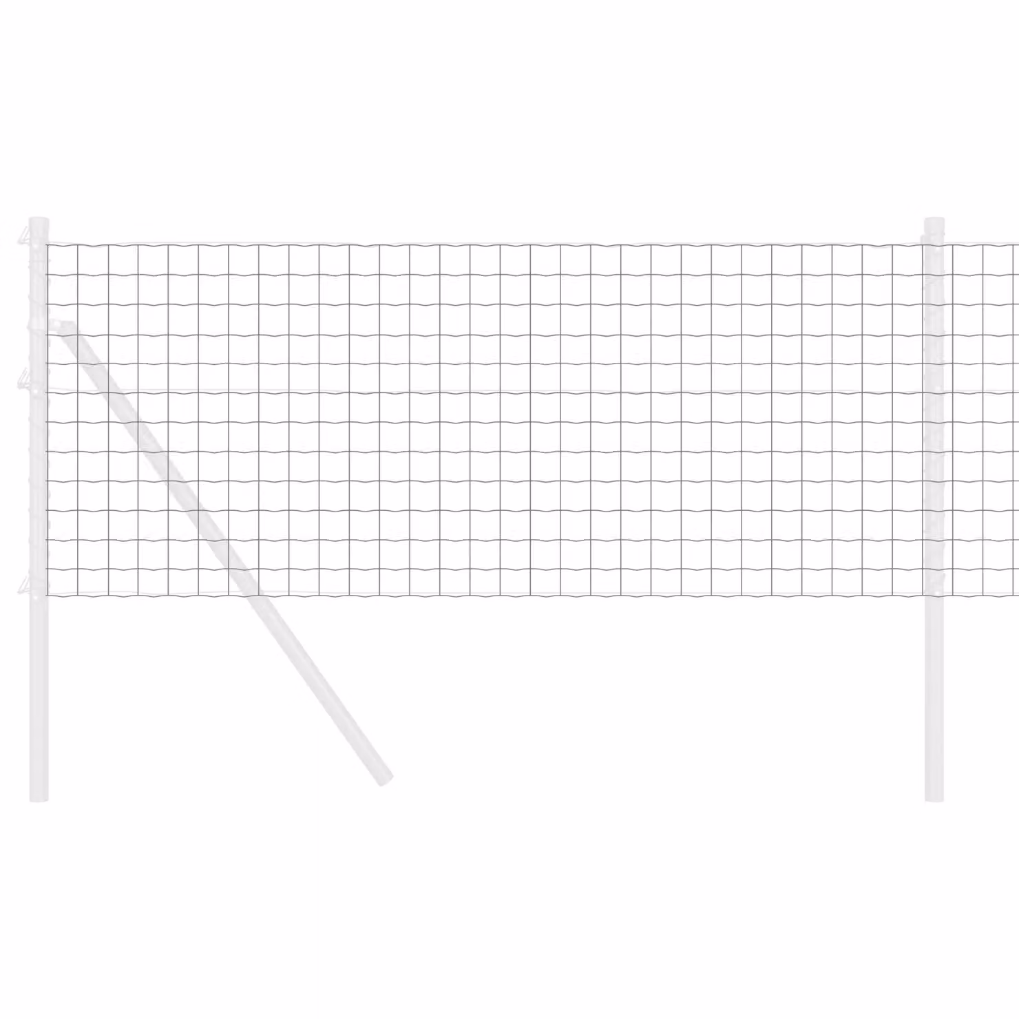 Berkfield Home Euro Fence Grey PVC-Coated Steel Rectangular Fencing, H: 0.6 m x L: 50 m – 3